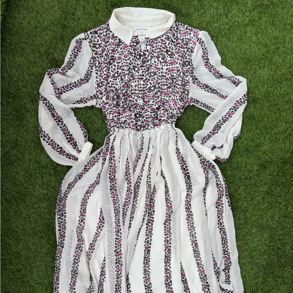 Animal print chevon midi dress. Office siren core, business casual, work dress